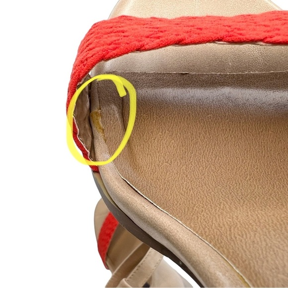 Torrid Red Braided Strap Stacked Block Heel Ankle Strap Sandals - Picture 14 of 16